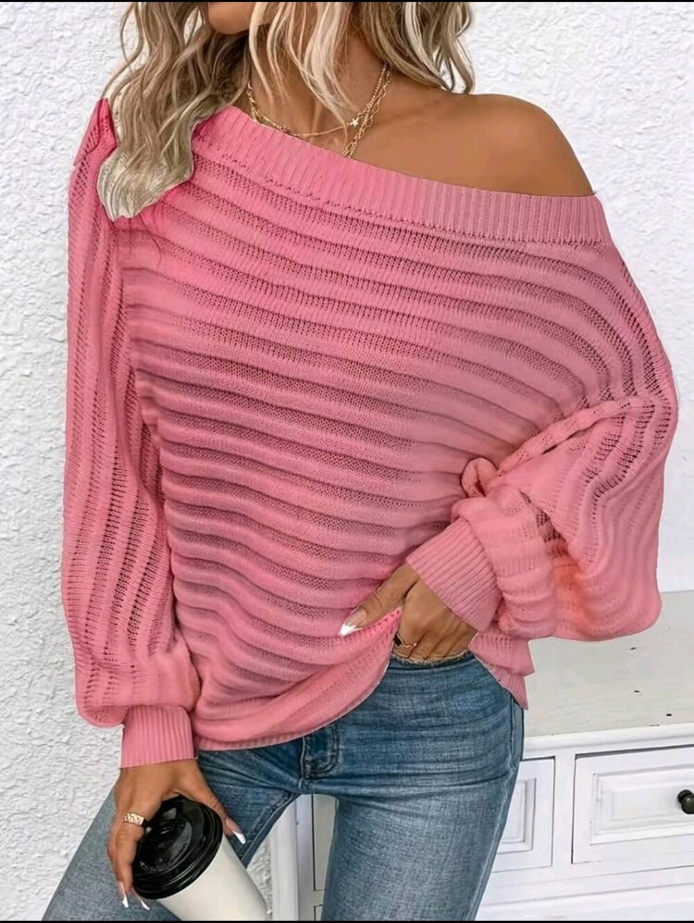 BRAND NEW ** Off-Shoulder Pink Women's Top